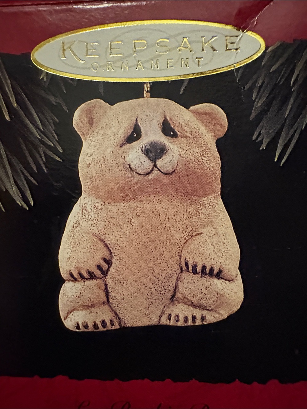 Tan Bear Holiday Ornament